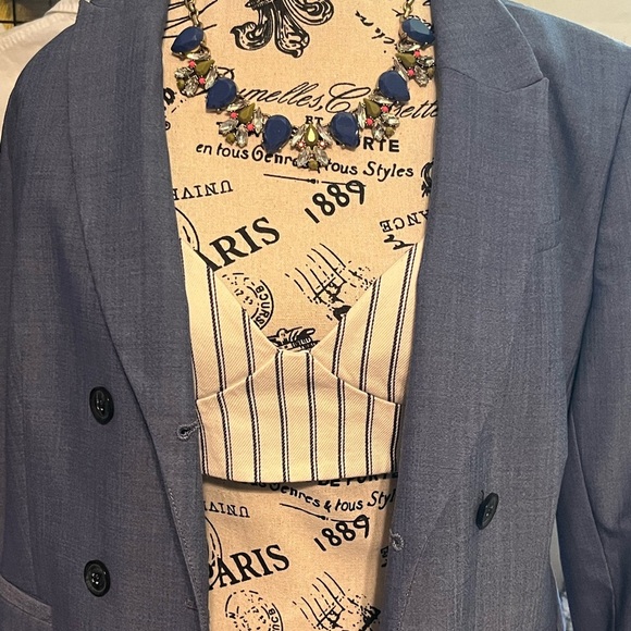 Adam Lippes Striped Cream and Black Bralette Rent the Runway - Picture 4 of 12